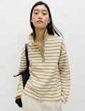 Cotton Rich Striped Collared Rugby Polo
