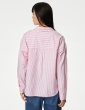 Pure Cotton Striped Collared Shirt