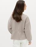 Pure Cotton Drawcord Waist Sweatshirt