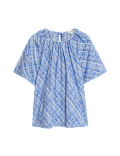 Pure Cotton Tie Back Detailing Blouse