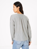 Cotton Rich Pintuck Blouse