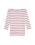 Pure Cotton Striped Slash Neck Slim Fit Top