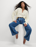 Pure Cotton Applique Blouse
