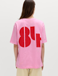 Pure Cotton Graphic Crew Neck Oversized T-Shirt