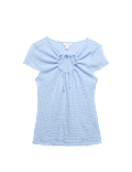 Textured Keyhole Top