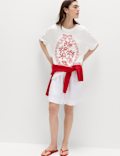 Pure Cotton Graphic Oversized T-Shirt