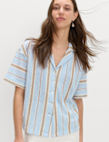 Striped Textured Resort Shirt
