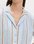 Striped Textured Resort Shirt