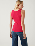 Cotton Rich Ribbed Slim Fit Vest Top