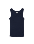 Cotton Rich Ribbed Slim Fit Vest Top