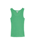 Cotton Rich Ribbed Slim Fit Vest Top