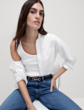 Cotton Rich Ribbed Slim Fit Vest Top