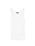Cotton Rich Ribbed Slim Fit Vest Top