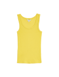 Cotton Rich Ribbed Slim Fit Vest Top