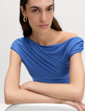 Pure Cotton Asymmetric Drape Top