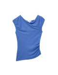 Pure Cotton Asymmetric Drape Top