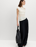 Pure Cotton Asymmetric Drape Top