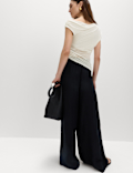 Pure Cotton Asymmetric Drape Top