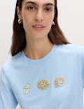 Pure Cotton Embellished T-Shirt