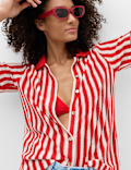 Striped Crochet Shirt