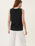 Crew Neck Relaxed Sleeveless Tank Top