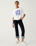 Pure Cotton Sequin Printed T-Shirt