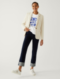Pure Cotton Sequin Printed T-Shirt