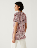 Printed Relaxed Longline T-Shirt