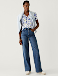 Printed Relaxed Longline T-Shirt