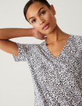 Printed Relaxed Longline T-Shirt