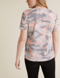 Camo Crew Neck Relaxed T-Shirt