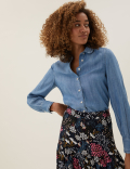 Pure Tencel™ Denim Peter Pan Collar Shirt