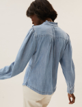 Pure Tencel™ Denim Frill-Detail Blouse
