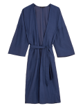 Cotton Rich Relaxed Long Sleeve Kimono Top