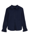 Pure Cotton Regular Fit Frill Detail Shirt
