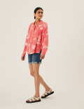 Floral Regular Fit Longline Shirt