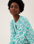 Pure Cotton Printed Regular Fit Blouse