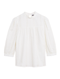 Pure Cotton Broderie 3/4 Sleeve Blouse