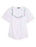 Pure Cotton Embroidered Regular Fit Top