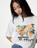 Pure Cotton Printed Oversized T-Shirt