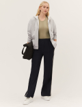 Cotton Rich Relaxed Zip Up Hoodie