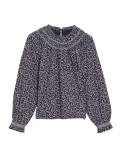 Pure Cotton Printed Long Sleeve Top