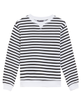 Cotton Rich Striped Crew Neck Sweatshirt