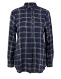 Cotton Rich Checked Longline Shirt