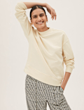 Pure Cotton High Neck Sweatshirt