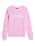 Pure Cotton Slogan Crew Neck Sweatshirt