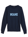 Pure Cotton Slogan Crew Neck Sweatshirt