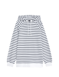 Pure Cotton Striped Longline Hoodie