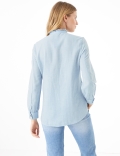 Cotton Rich Ruffled Longline Blouse
