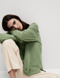Cotton Rich Oversized Longline Sweatshirt